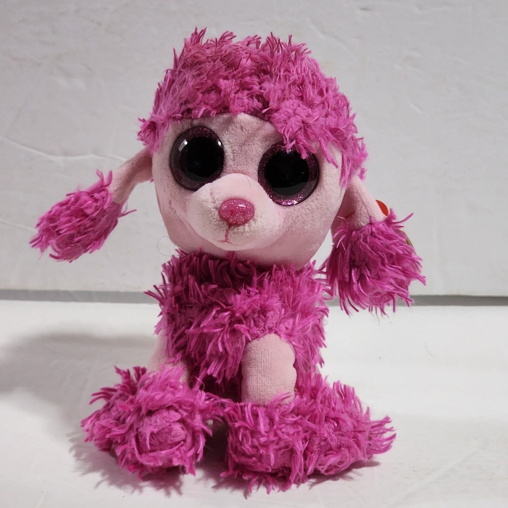 Ty Beanie Boos Pink PATSEY Poodle Dog Plush 7 inch 2016 37203
